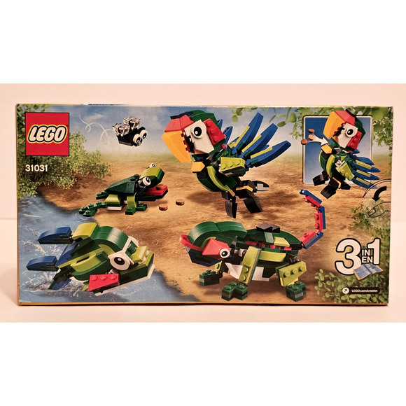 RAINFOREST ANIMALS Parrot Frog & Fly LEGO Creator 3in1 Set #31031 RETIRED Sealed - Picture 7 of 13